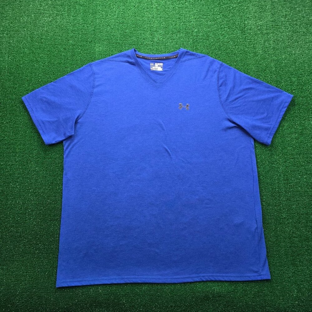 Under Armour Threadborne Tshirt Mens 3XL Blue Short Sleeve Athletic Activewear